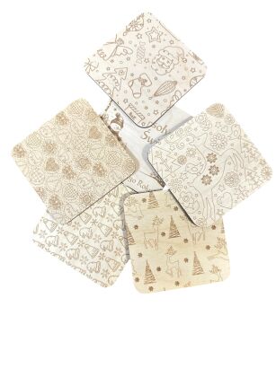 Podkładki pod kubek 6 szt. świąteczne kwadratowe