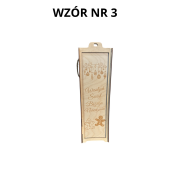 Skrzynka na wino drewniana świąteczna - 9