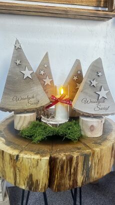 Choinka drewniana z grawerem personalizowana