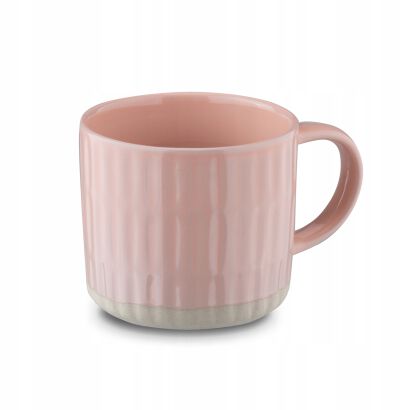 Kubek DUŻY porcelana 400 ml różowy