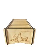 Elegancki Drewniany komplet 2 Organizerów na przyprawy - 9 Przegródek - 7