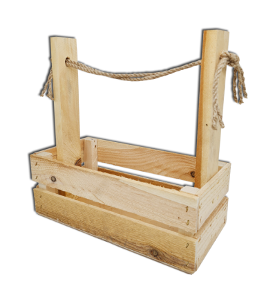 Skrzynka drewniana na butelki duża 30x15,5x30 cm