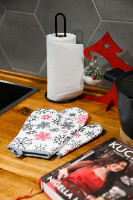 Rękawice kuchenne świąteczne z magnesem 2 szt.
