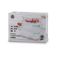 Szklane pojemniki na żywność Konighoffer Largo 350 ml 600 ml 1 l - 6