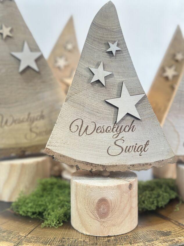 Choinka drewniana NA KRĄŻKU