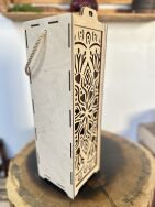 Skrzynka na wino drewniana ażurowa - 3