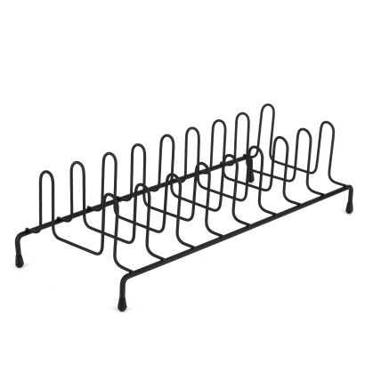 STOJAK NA POKRYWKI TALERZE CZARNY 33.5X13.5X9CM