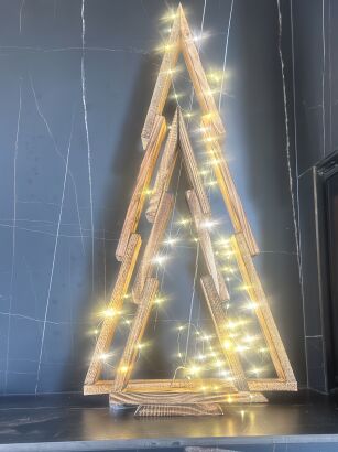 Drewniane Choinki Dekoracyjne zestaw 2 szt 50cm i 80 cm