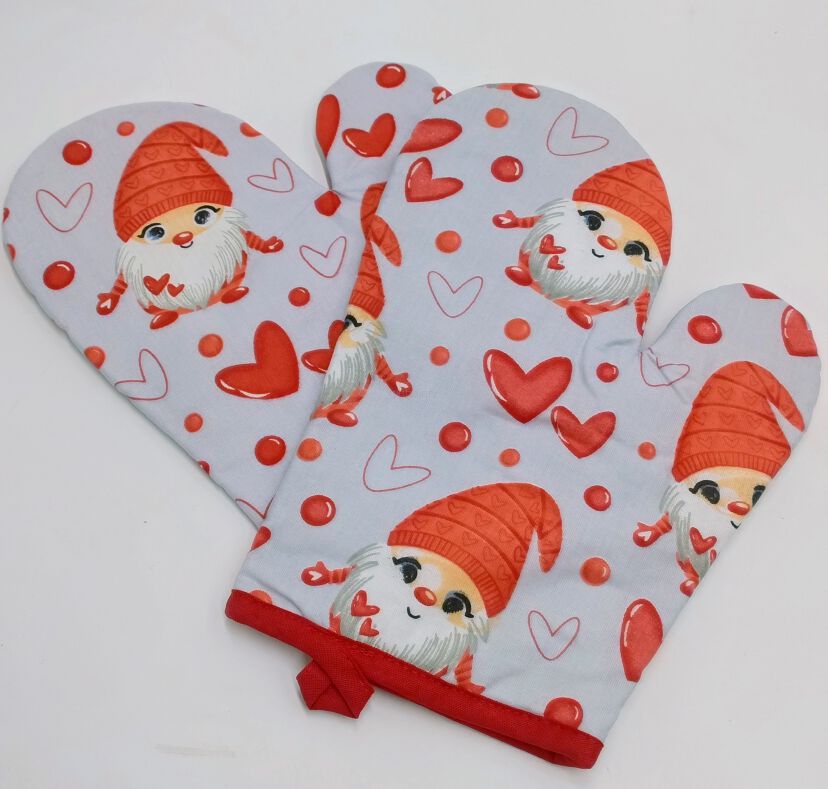 Rękawice kuchenne z magnesem 2 szt. świąteczna GOMER