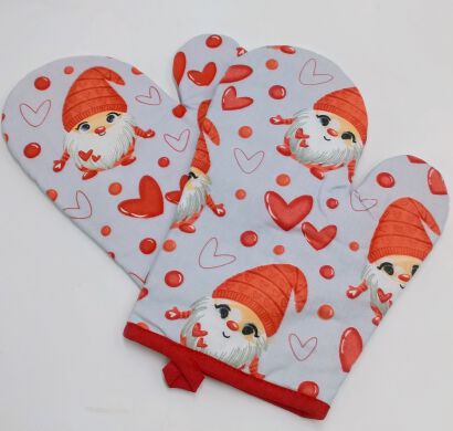 Rękawice kuchenne z magnesem 2 szt. świąteczna GOMER