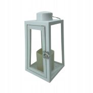 Lampion LED 11x11x21,5cm Biały - 3